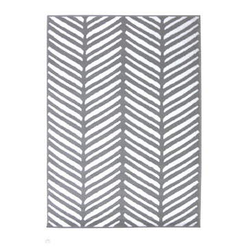 Maestro Herringbone Silver Runner-Melrose-Rug Love - The Most Loved Rug Store